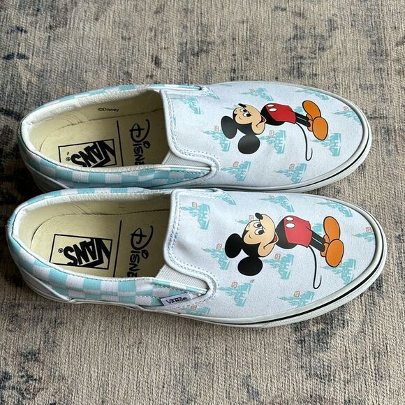 Vans Disney World Slip on 50th Anniversary Mickey Mouse Shoes Women's 10.5 Men 9 - Picture 2 of 12
